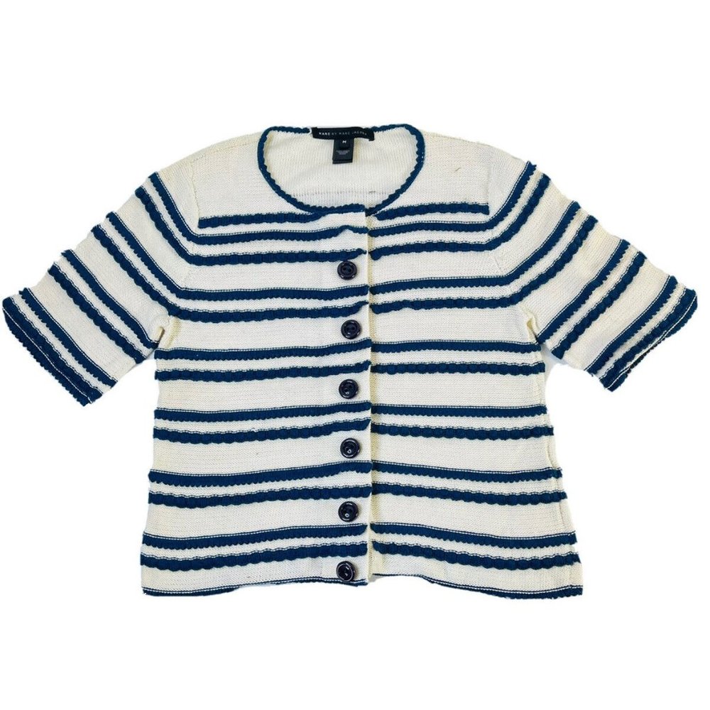 Marc Jacobs Color Block Cotton Knit Cardigan Swea… - image 1